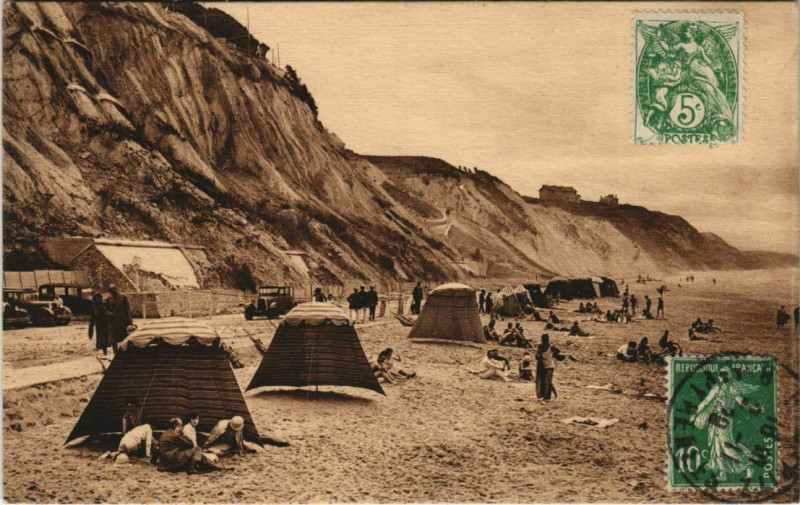 Carte postale ancienne Biarritz La Plage France à Biarritz