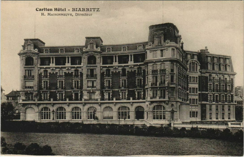 Carte postale ancienne Biarritz Carlton Hotel France à Biarritz