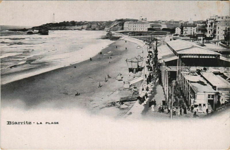 Carte postale ancienne Biarritz La Plage France à Biarritz