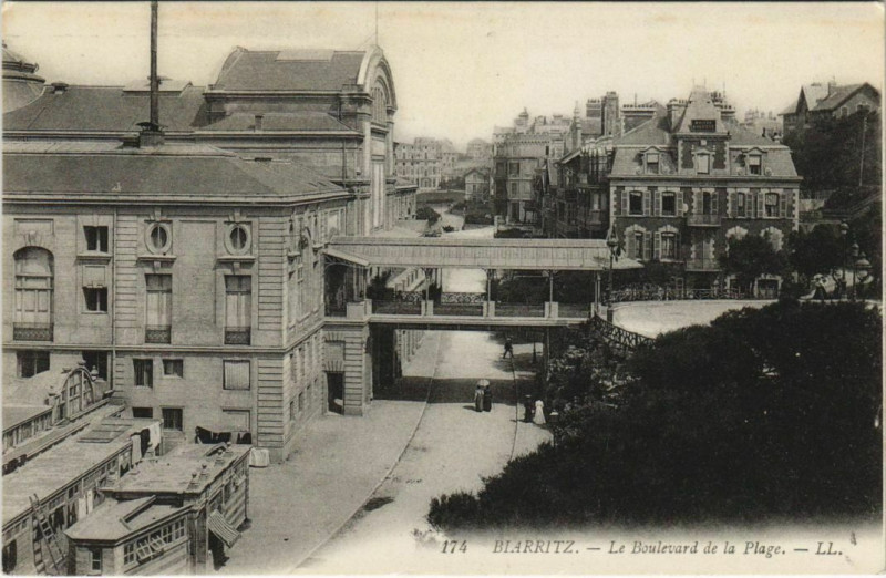 Carte postale ancienne Biarritz Boulevard de la Plage France à Biarritz