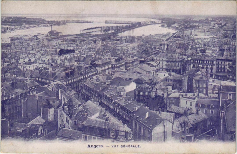 Carte postale ancienne Angers vue generale France à Angers
