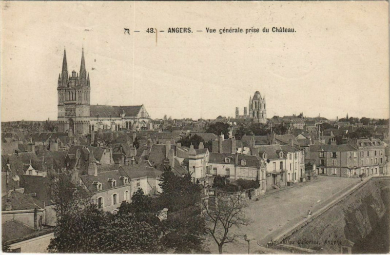 Carte postale ancienne Angers vue generale France à Angers