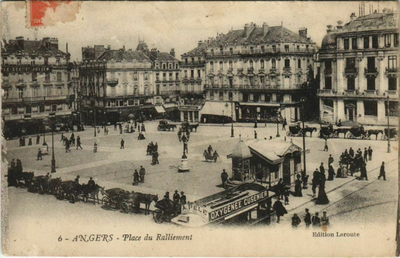 Carte postale ancienne Angers Place du Ralliement France à Angers