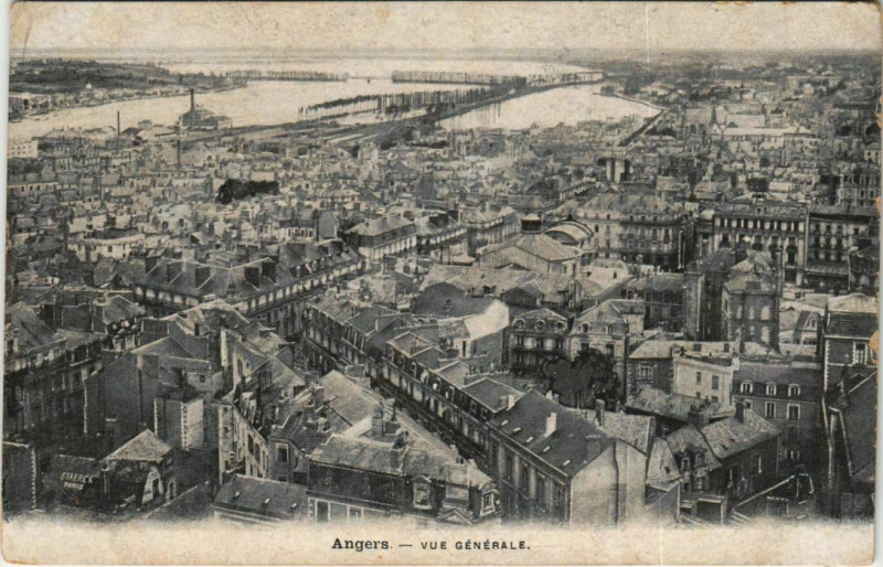 Carte postale ancienne Angers vue generale France à Angers