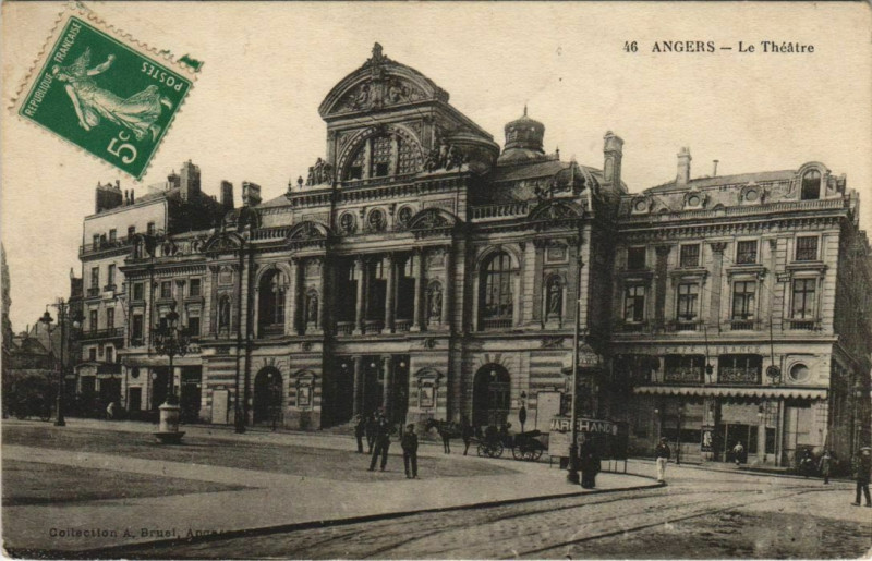Carte postale ancienne Angers Le Theatre France à Angers