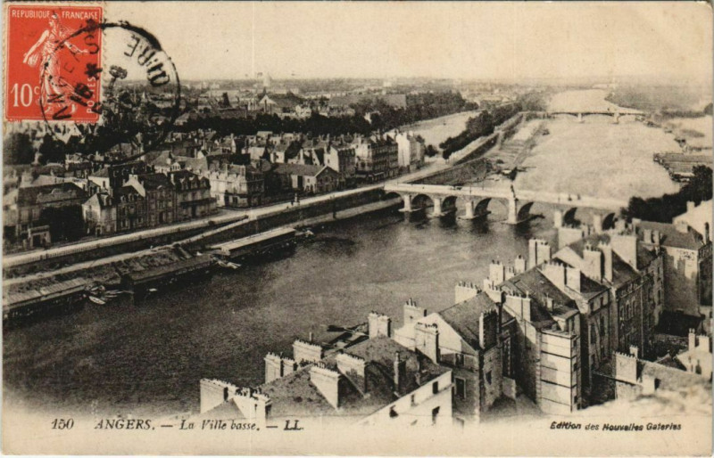 Carte postale ancienne Angers La Ville basse France à Angers