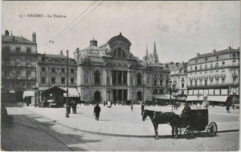 Carte postale ancienne Angers Le Theatre France à Angers