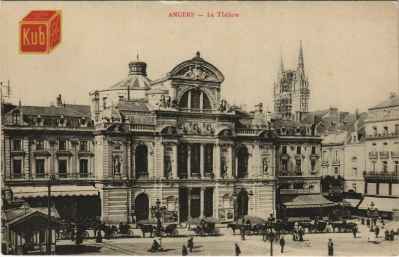 Carte postale ancienne Angers Le Theatre France à Angers