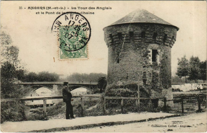 Carte postale ancienne Angers Tour de Anglais France à Angers