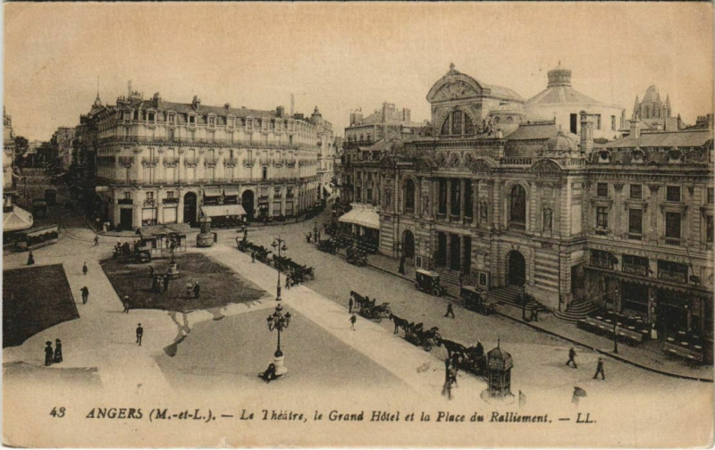 Carte postale ancienne Angers Place du Ralliement France à Angers