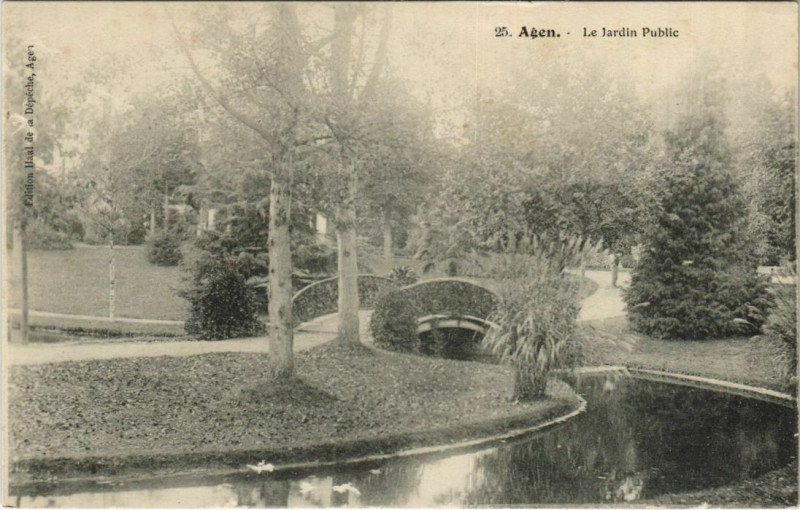 Carte postale ancienne Angers Jardin Public France à Angers