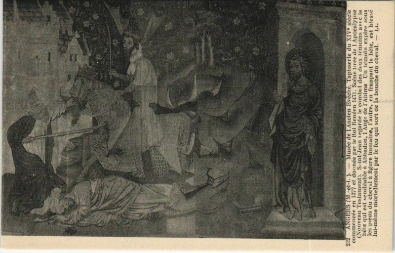 Carte postale ancienne Angers Musee de l'Ancien Eveche, Tapisserie France à Angers