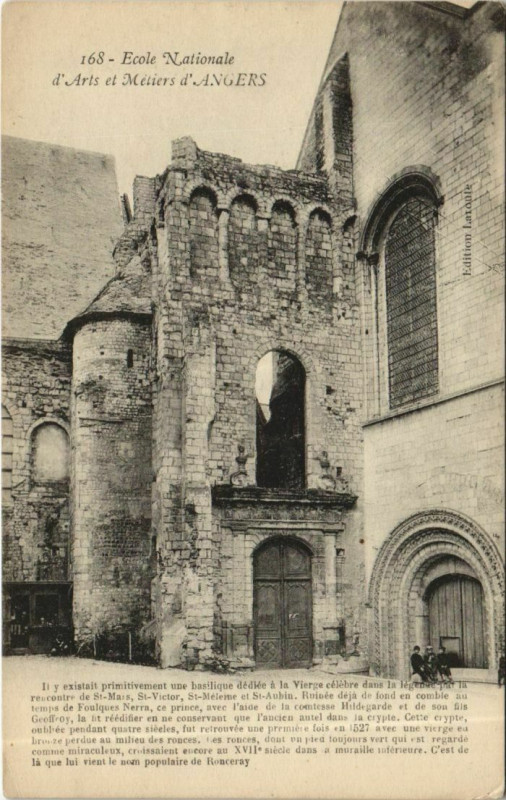 Carte postale ancienne Angers Ecole Nationale d'Arts France à Angers