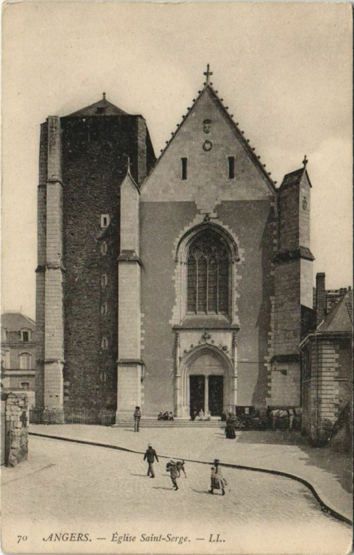 Carte postale ancienne Angers Eglise Saint-Serge France à Angers
