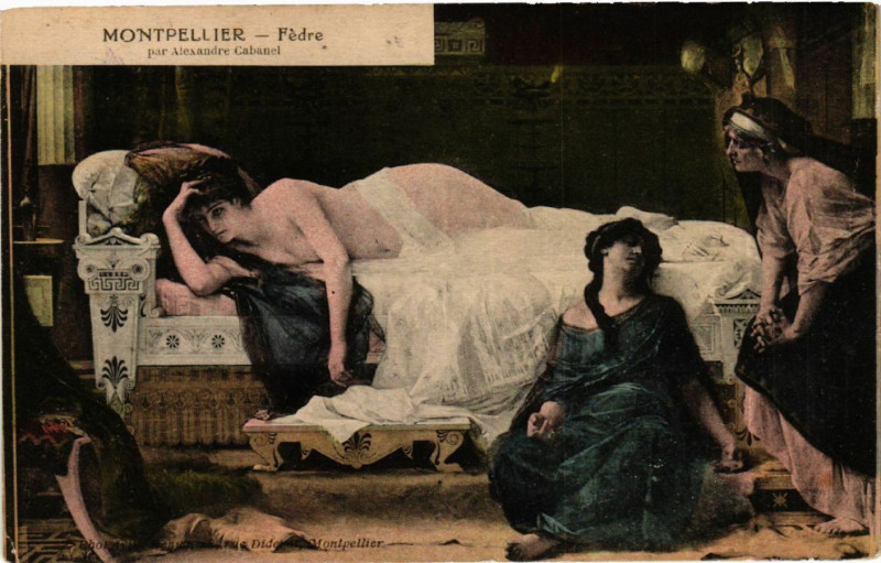 Carte postale ancienne Montpellier - Fédre par Alexandre Cabanel à Montpellier