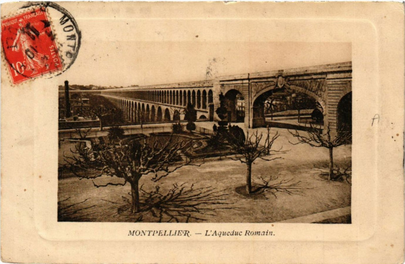 Carte postale ancienne Montpellier - L'Aqueduc Romain à Montpellier