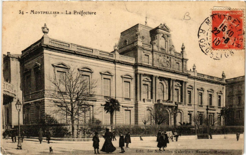 Carte postale ancienne Montpellier - La Préfecture à Montpellier