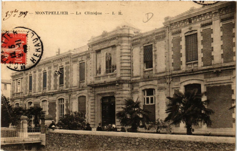 Carte postale ancienne Montpellier - La Clinique à Montpellier