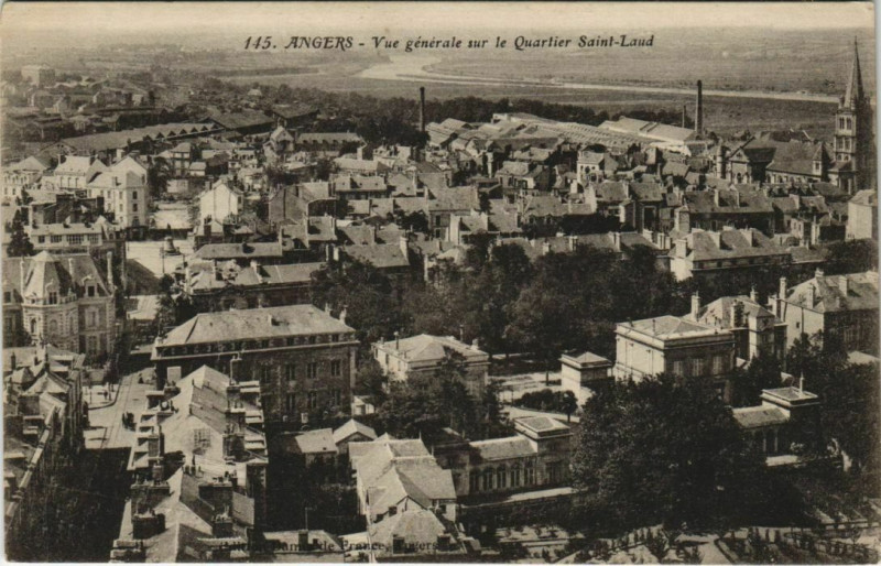 Carte postale ancienne Angers vue generale France à Angers