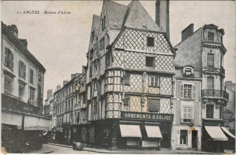 Carte postale ancienne Angers Maison d'Adam France à Angers