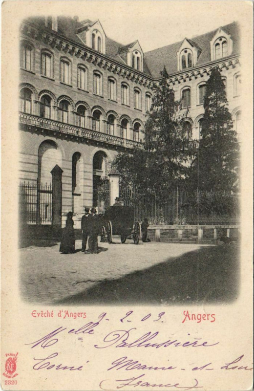 Carte postale ancienne Angers Eveche d'Angers France à Angers