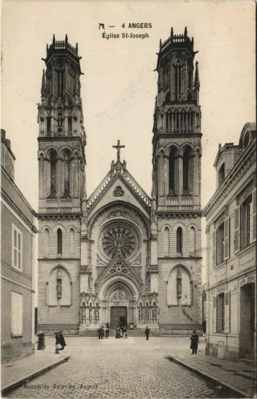Carte postale ancienne Angers Eglise Saint-Joseph France à Angers