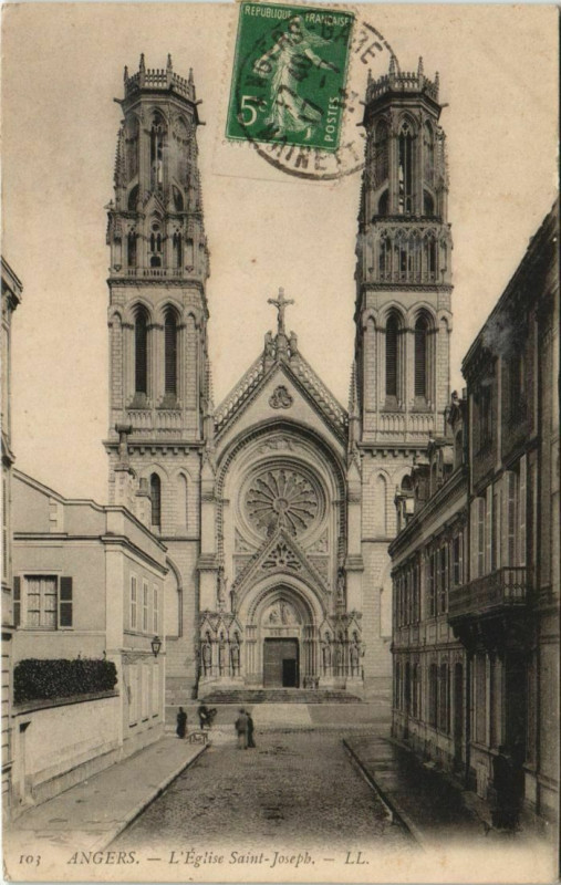 Carte postale ancienne Angers Eglise Saint-Joseph France à Angers