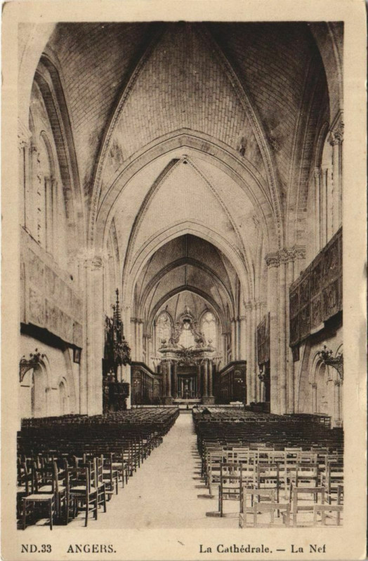 Carte postale ancienne Angers La Cathedrale France à Angers