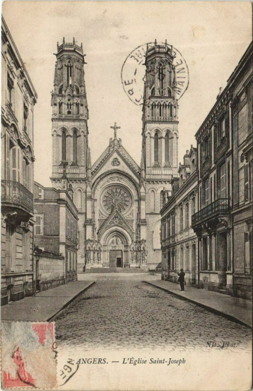 Carte postale ancienne Angers Eglise Saint-Joseph France à Angers