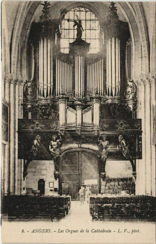 Carte postale ancienne Angers Les Orgues de la Cathedrale France à Angers