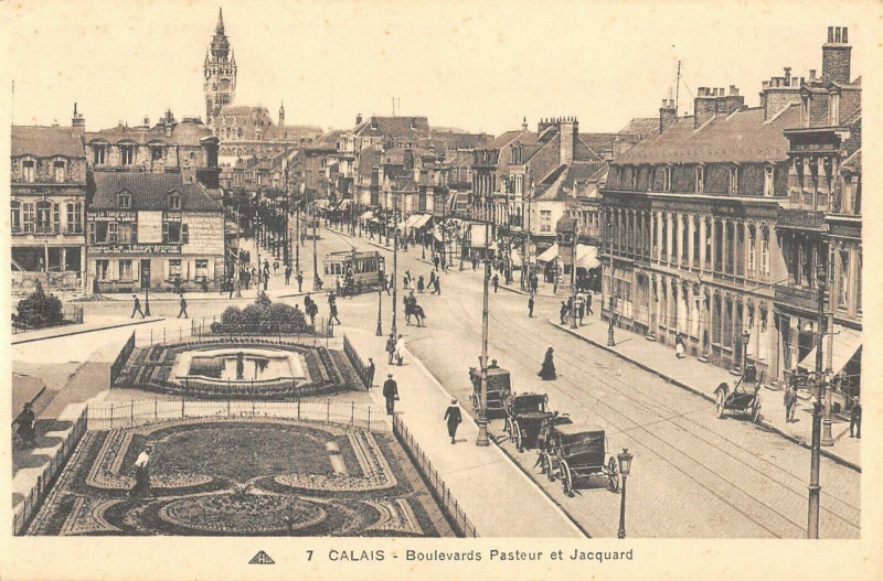 Carte postale ancienne Calais Boulevard Pasteur Et Jacquard à Acq