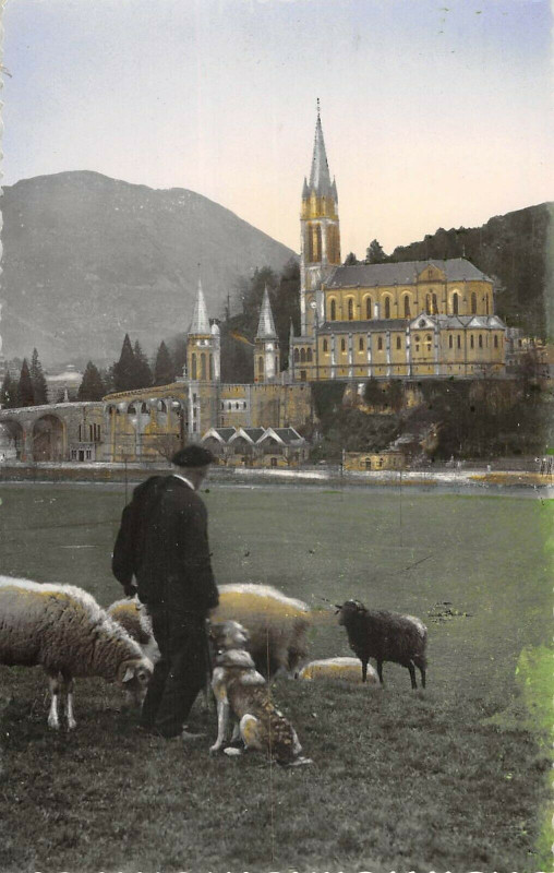 Carte postale ancienne Lourdes La Basilique à Lourdes