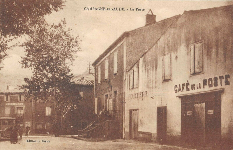 Carte postale ancienne Campagne Sur Aude La Poste à Campagne-sur-Aude