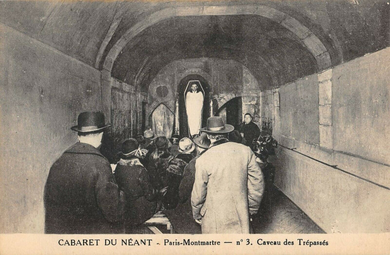 Carte postale ancienne Montmartre - Cabaret du Néant - Caveau des Trépassés à Paris 18e