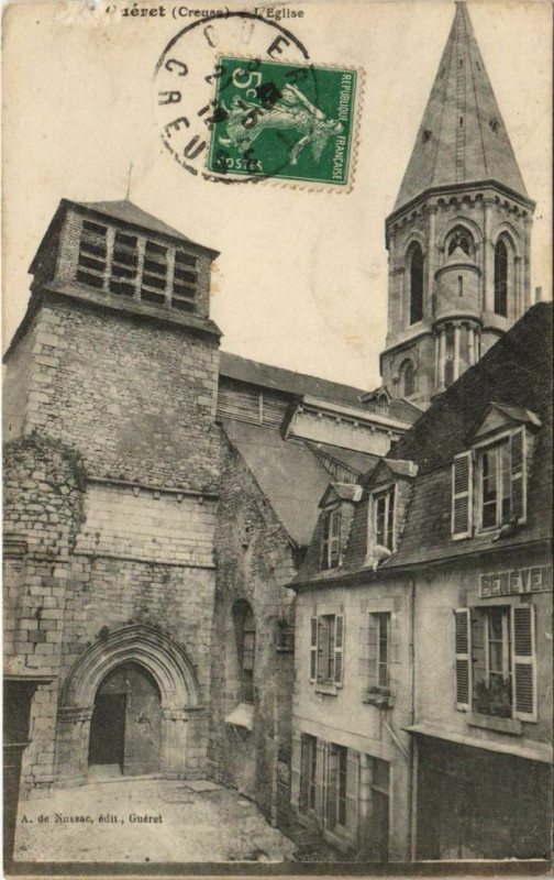 Carte postale ancienne Gueret L'Eglise