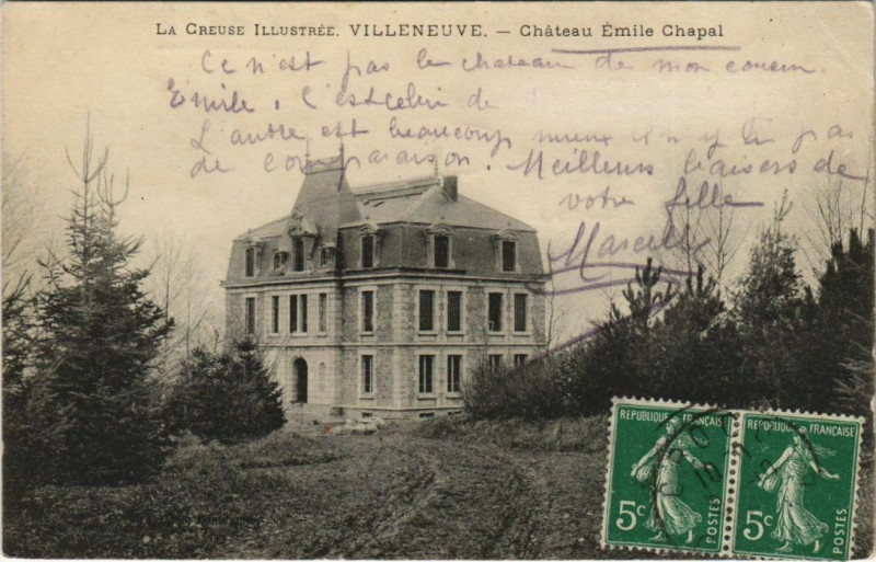 Carte postale ancienne Villeneuve Chateau Emile Chapal