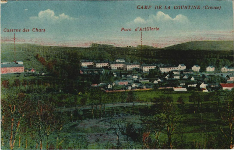 Carte postale ancienne La Courtine Camp de La Courtine - Vue Panoramique à La Courtine