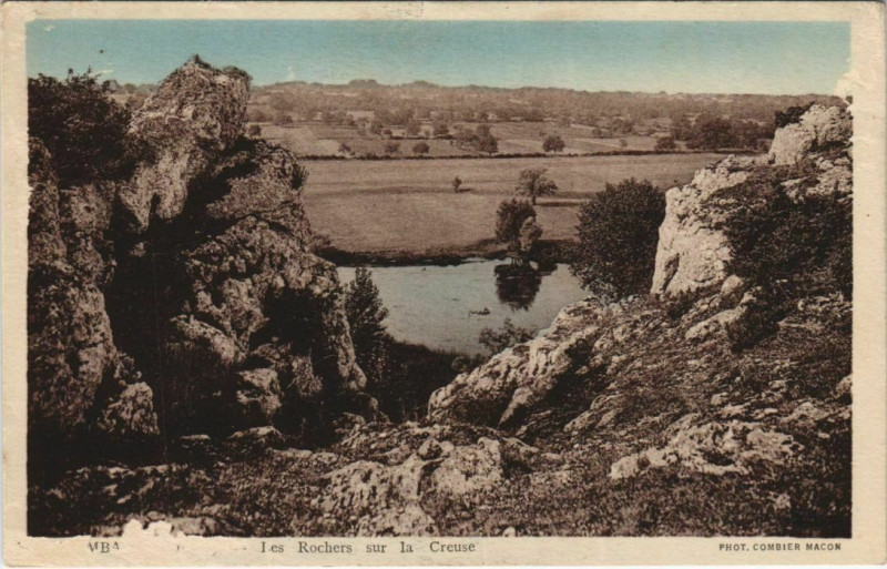 Carte postale ancienne Les Rochers sur la Creuse