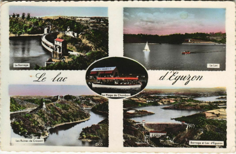 Carte postale ancienne Le Lac d'Eguzon - Scenes