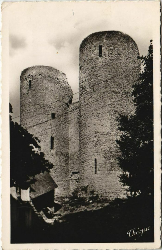 Carte postale ancienne Crocq Les Tours à Crocq
