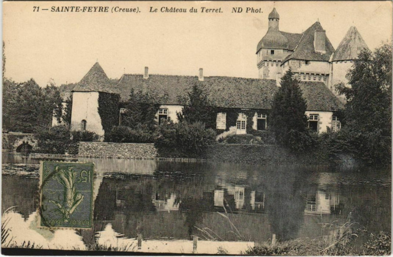 Carte postale ancienne Sainte-Feyre Le Chateau du Terret à Sainte-Feyre