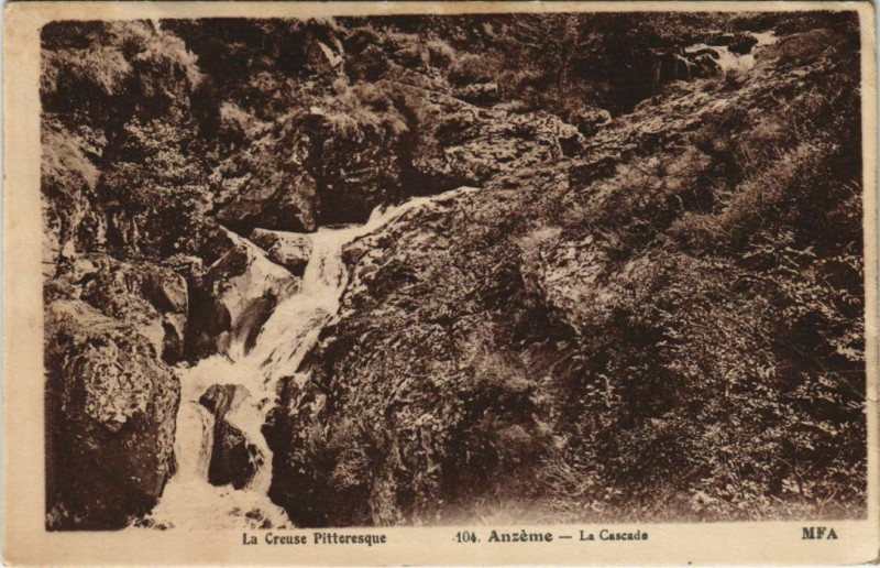 Carte postale ancienne Anzeme La Cascade