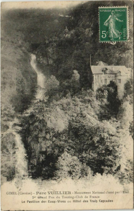 Carte postale ancienne Gimel Parc Vuillier - Le Pavillon des Eaux-Vives