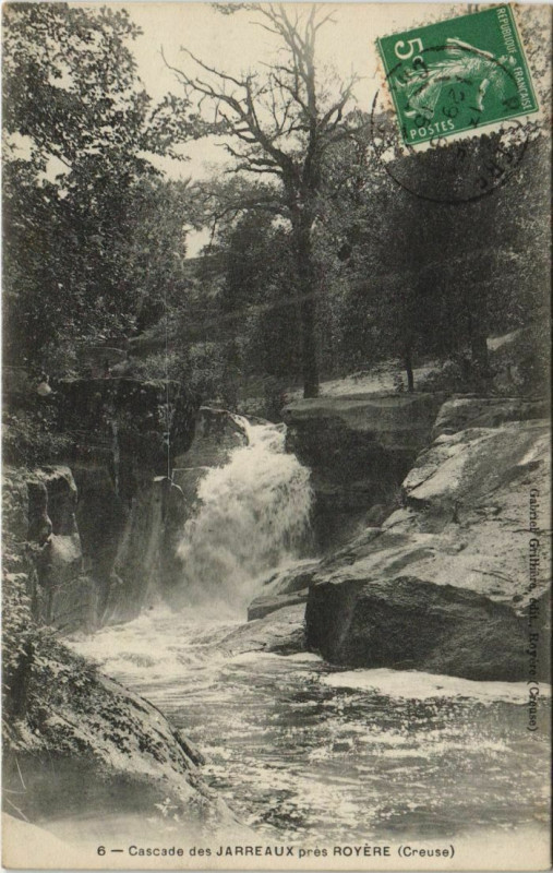 Carte postale ancienne Cascade de Jarreaux pres Royere