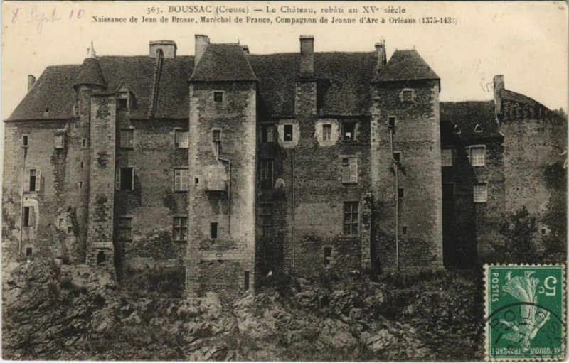 Carte postale ancienne Boussac Le Chateau à Boussac