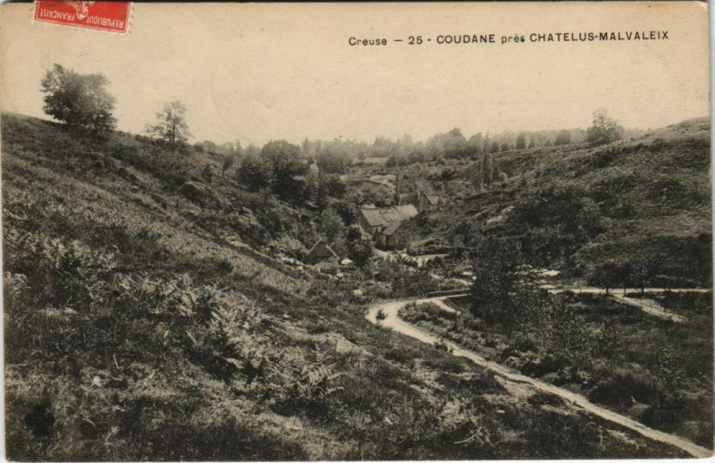 Carte postale ancienne Coudane pres Chatelus-Malvaleix