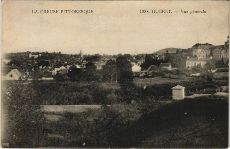 Carte postale ancienne Gueret Vue Generale