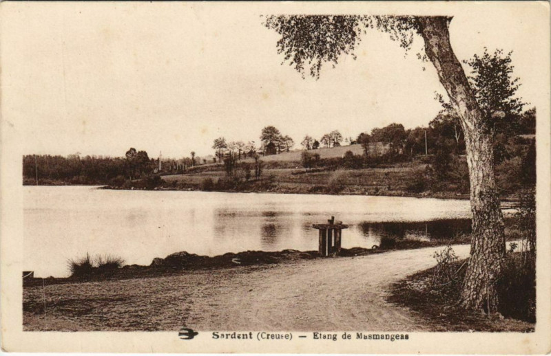 Carte postale ancienne Sardent Etang de Masmangeas à Sardent
