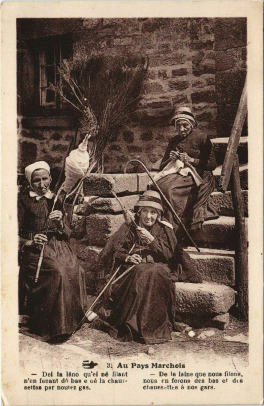 Carte postale ancienne Au Pays Marchois - Vieilles Femmes - Types