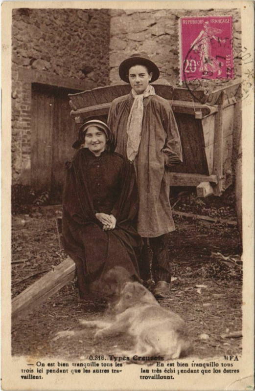 Carte postale ancienne Types Creusois